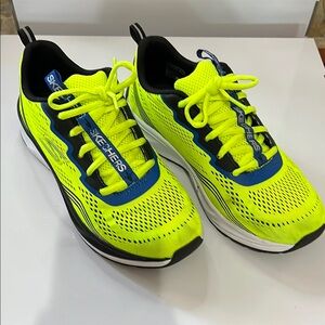 Skechers Elite-sport-push-pac Big Boys 7 Neon Yellow Running Shoes